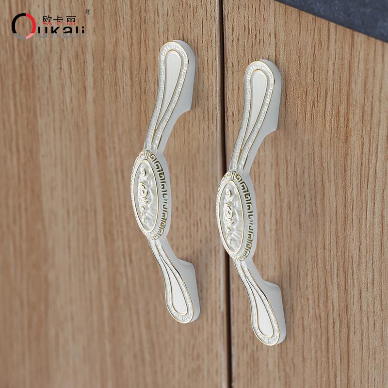 High-class European-style Kitchen Furniture Handle Retro Rose Pattern Zinc Alloy Drawer Cabinet Cupboard Door Handle