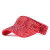 Summer Diamond Embellished Mesh Baseball Cap With Wide Brim For Sun Protection