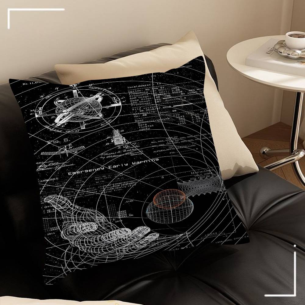 Vintage Space Astronomy Solar System Map Moon Pillow Cover Design Cushion Cover Decor Holiday Decorati
