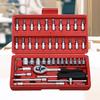 46PCS Car Repair Tool Kit Wrench Wrench Socket Spanner Screwdriver Carbon Steel Combination Auto Repair Tool Kits Accessory