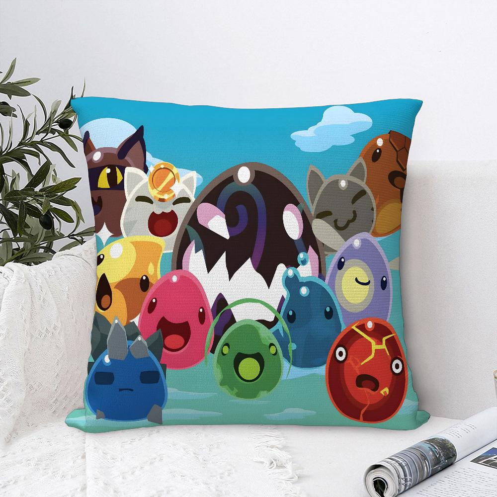 Чехол для подушки игры S-Slime R-Ranchers, Плюшевая ткань, Мягкий чехол для подушки, Двусторонний принт, Чехол для диванной подушки, Чехол для декоративной подушки 16x16Inch