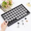 1Set Display Case Diamond Gemstone Storage Box Small Round Plastic Containers Box Jewelry Organizer Container with Foam