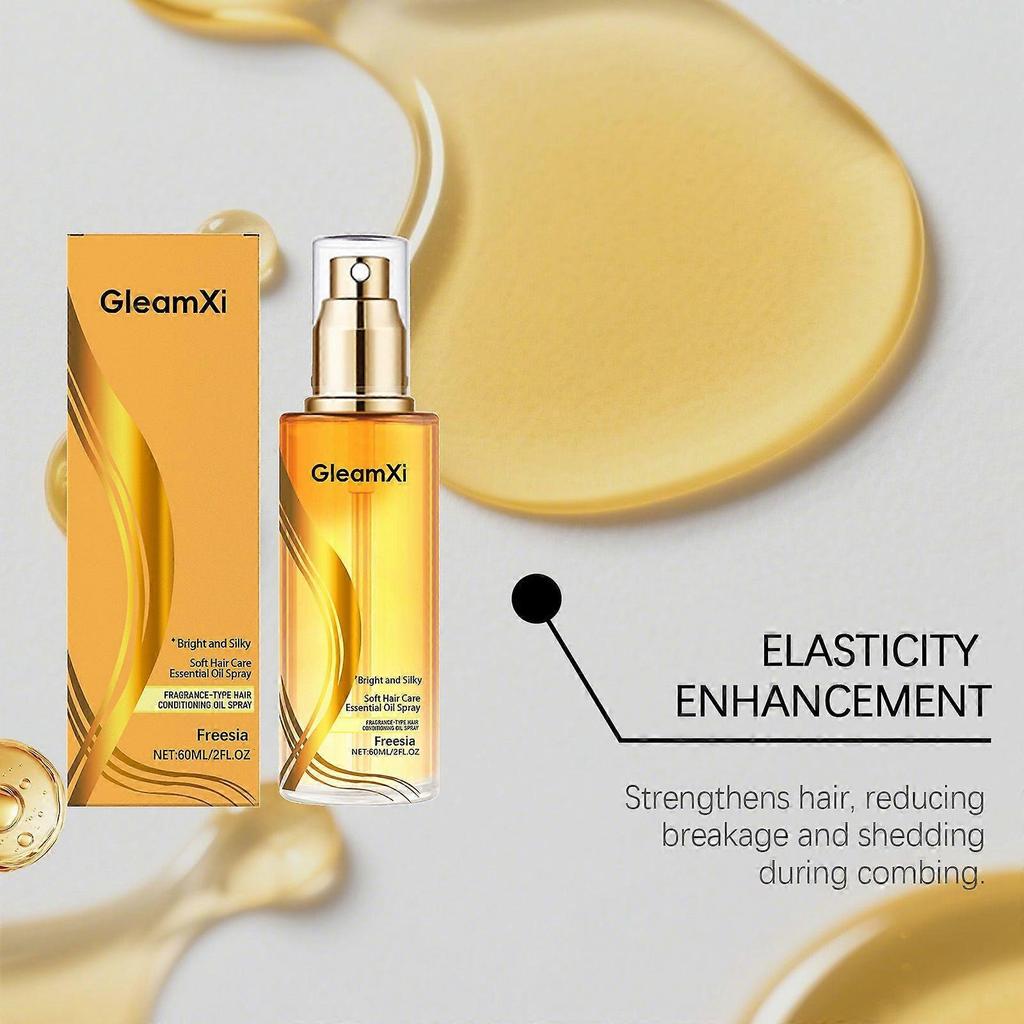 Gleamxi Moisturizing Hair Care Essential Oil Spray (Freesia) Nourishes, Moisturizes And Protects Hair, Making It Smooth And Shiny