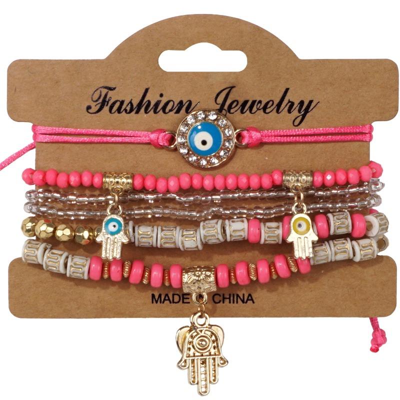 Bohemian bracelet creative tassel multi-layer beaded bracelet