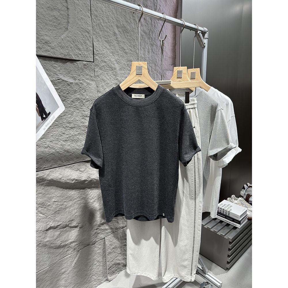 

Комфортная мужская трикотажная футболка с коротким рукавом в стиле Old Money - Tide 9111 Large (L)