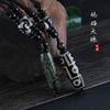 Ethnic Style Xizang Agate Nine-eyed Dzi Beads Necklace Men's Versatile Simple Sweater Chain Buddhist Women's Accessories Pendant