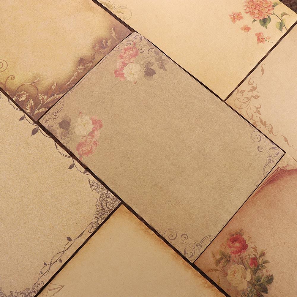 With Rope Craft Paper Kraft Paper Valentine's Day Writing Paper Retro Vintage Envelope Letter Pad