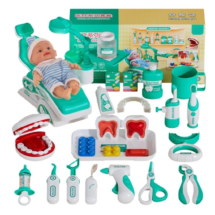 Children Pretend Play Doctor Dentist Kits with Realistic Doctor Tools and Accessories for Preschool Kids Fun Learning