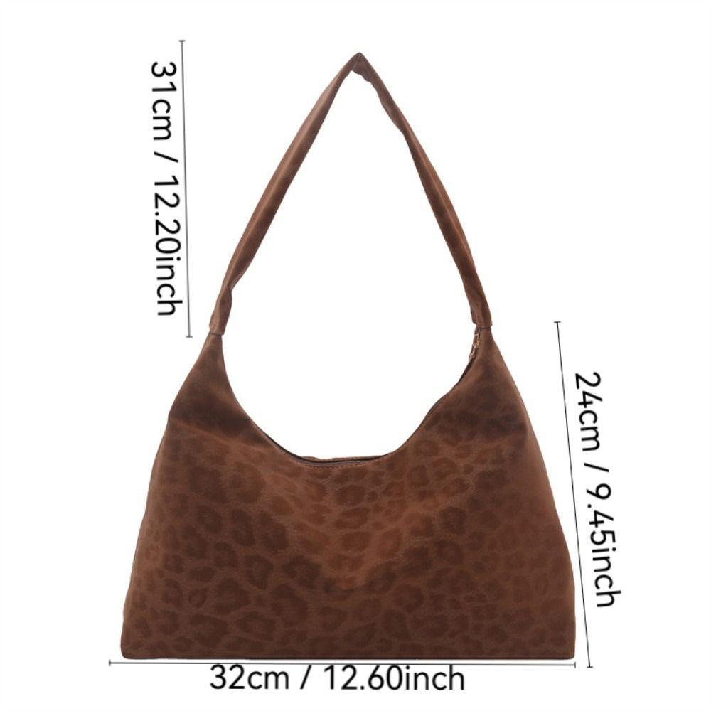 New Lightweight Women's Shoulder Bag Large Capacity Leopard Print Underarm Bag Crossbody Bag