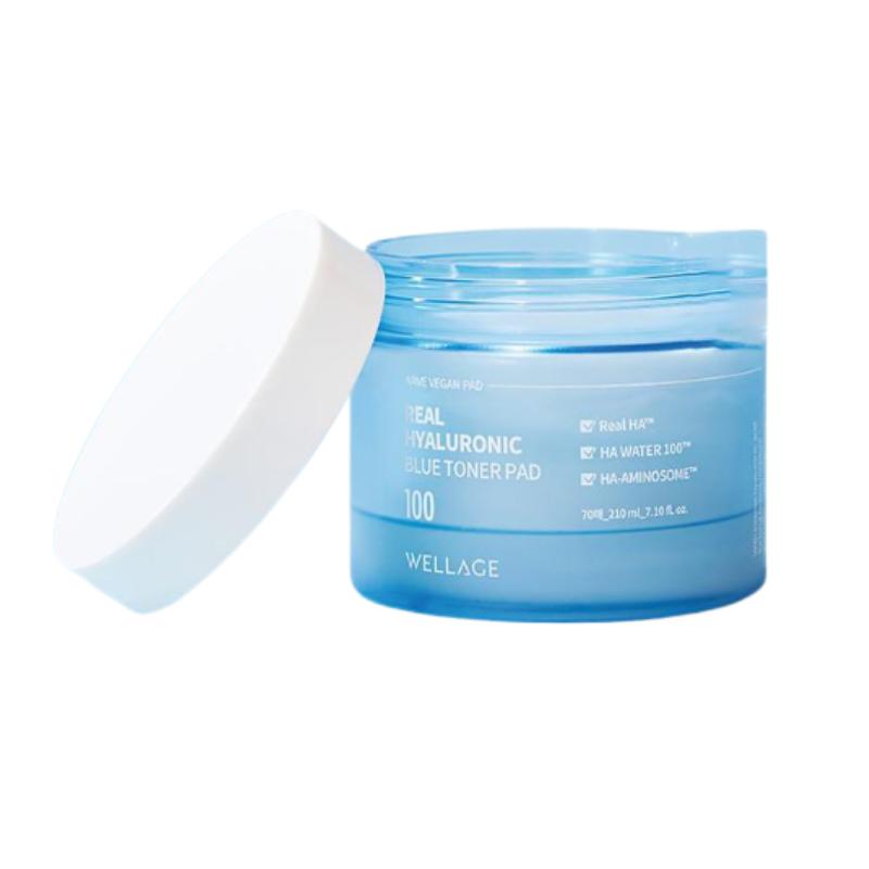 Wellage Real Hyaluronic Blue Toner Pad 210ml 70ea