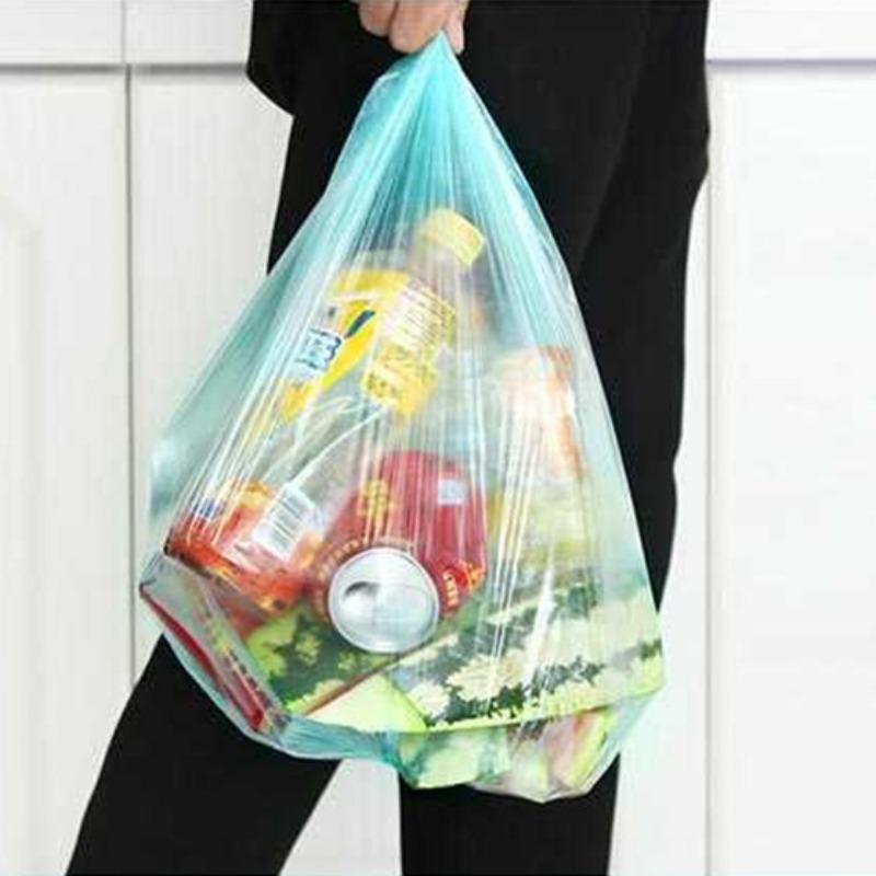 60/75 Stück Verdickte Plastikmüllsäcke Haushalt Büro Küche Großes Fassungsvermögen Reinigungsabfallsack Einweg-Müllbeutel Zuhause