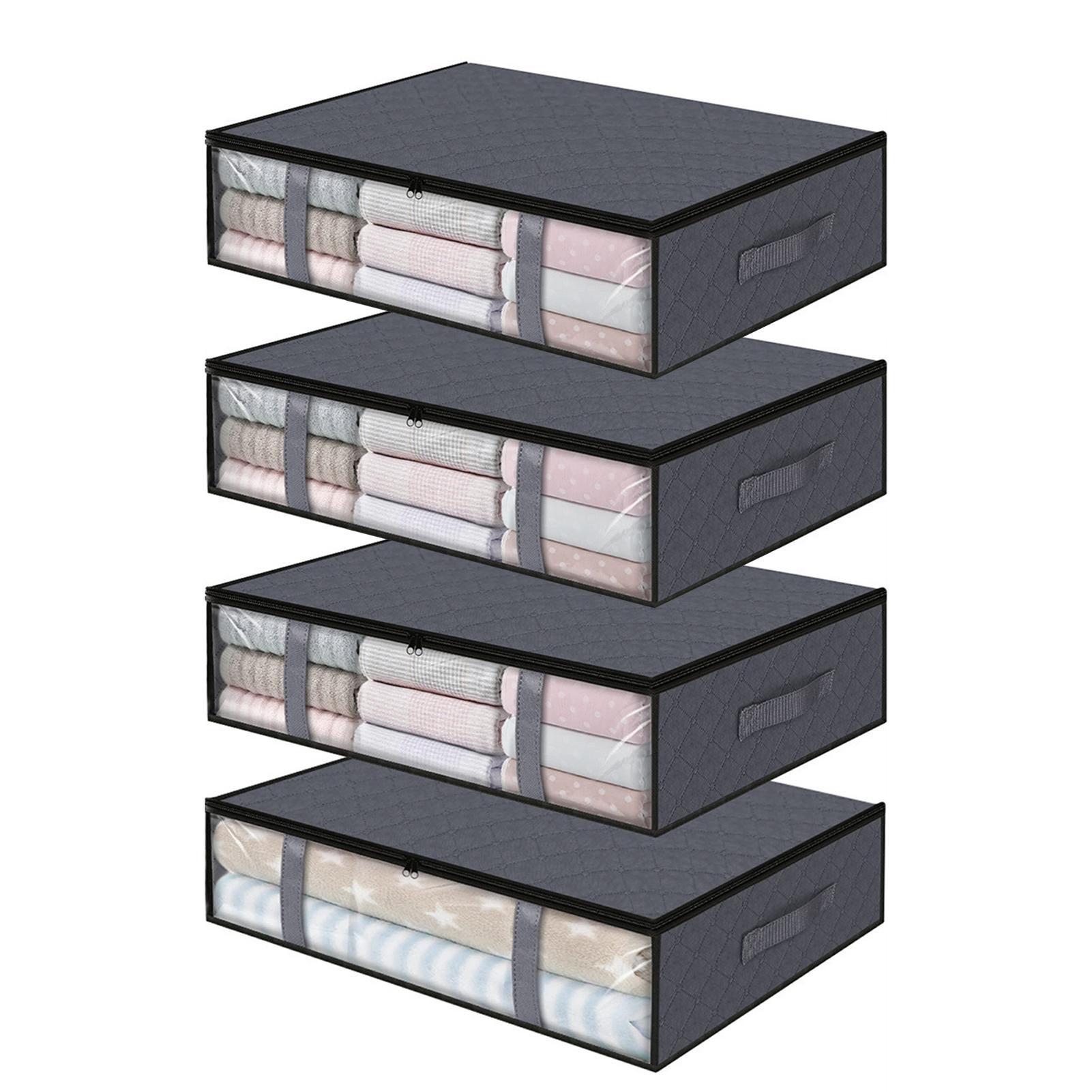 

Складная сумка для хранения под кроватью, многофункциональная, для отделки ворсового одеяла Four Pack темно-серого