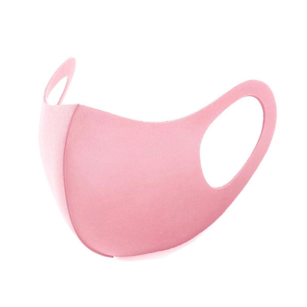 3-Layer Sponge Mask Anti-dust Anti-saliva Mouth-mask Reusable Unisex Mouth Pink