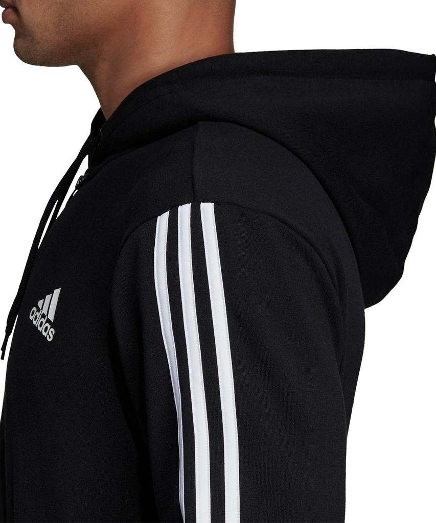 Adidas MUSTHAVES Sweatshirt Training Größe Größe Herren 3-Streifen Full-Zip (Fleece-Futter) Tragen, FSD66, Schwarz/Weiß (DT9896), J/L (Japan L)