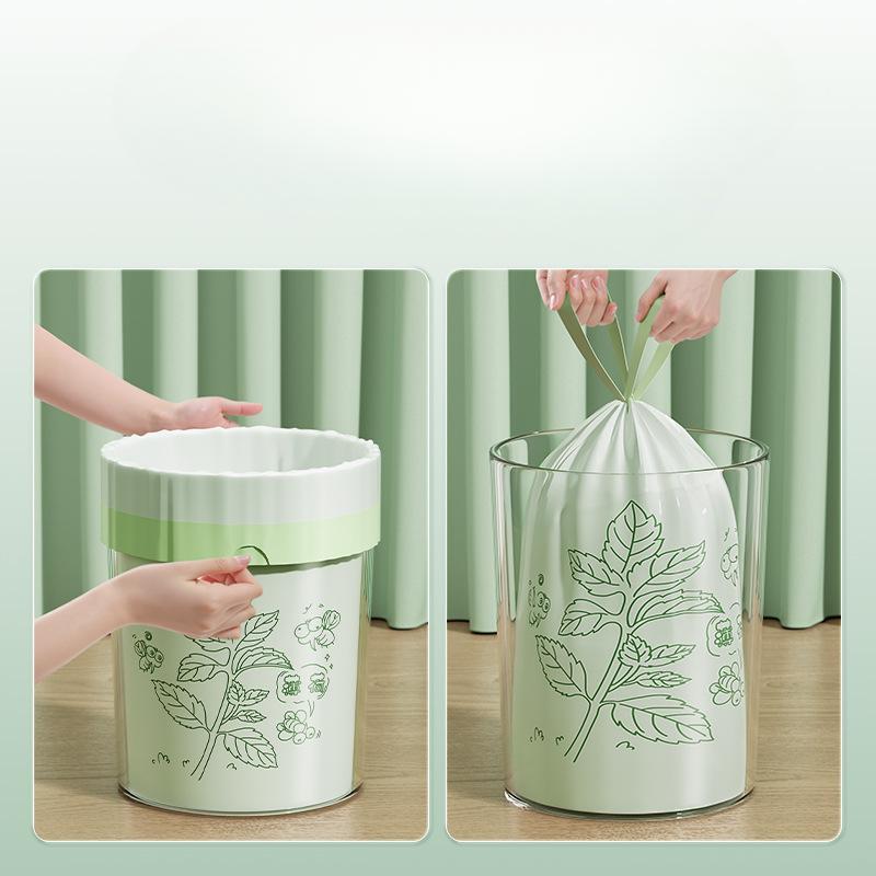 Mint Drawstring Garbage Bags Bathroom Hand-held Drawstring Plastic Bags Household Garbage Bags