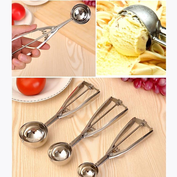 3PCS en Acier Inoxydable Glace Pelle Ball Maker Scoop Mash food cuillère 4/5/6CM 3PCS en Acier Inoxydable Glace Pelle Ball Maker Scoop Mash food cuillère 4/5/6CM
