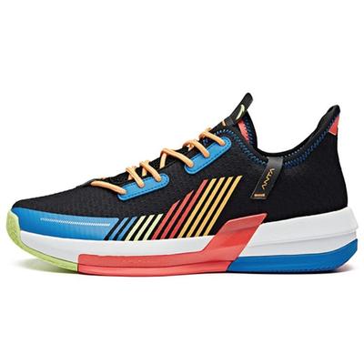 Basketball Series Laser Anti-Slip Shock Absorption Wear-Resistant Low-Top Retro Basketball Shoes Men Sneaker Black Blue 112011607-7