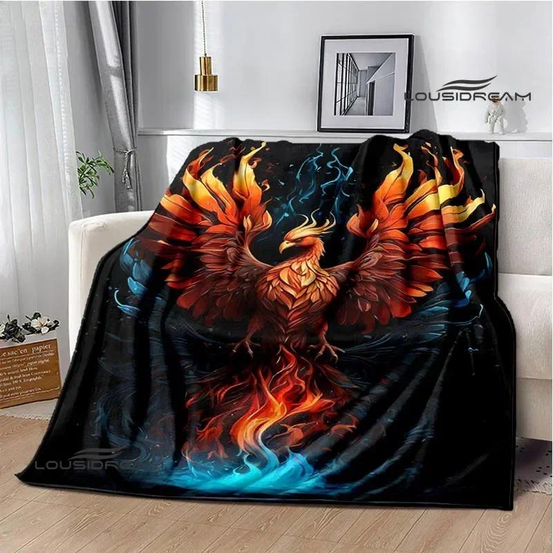 3D Phoenix Printed Blanket Flannel Warm Blankets Soft and Comfortable Blanket Bed Linings Cubre Cama Birthday Gift