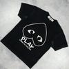 Comme Des Garcons PLAY Heart Big Logo Short Sleeve T Shirt Black Size Small Hype Unisex T-Shirt