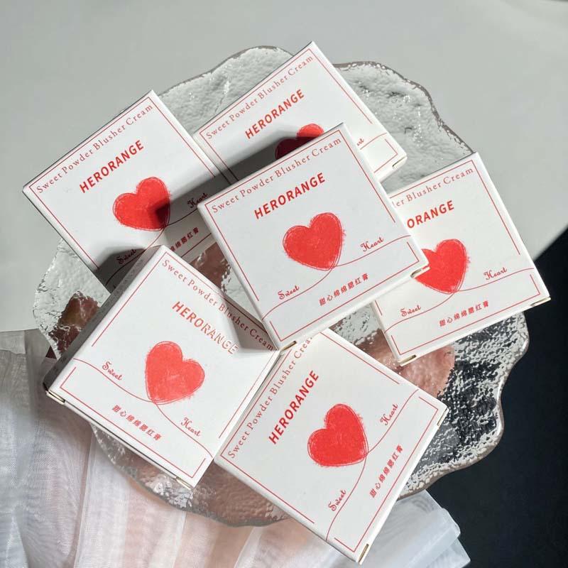 HER ORANGE ~ Sweetheart Sheer Lip Mud Natural Nu Multi-uso Blush Creme Branqueador de Cor Única