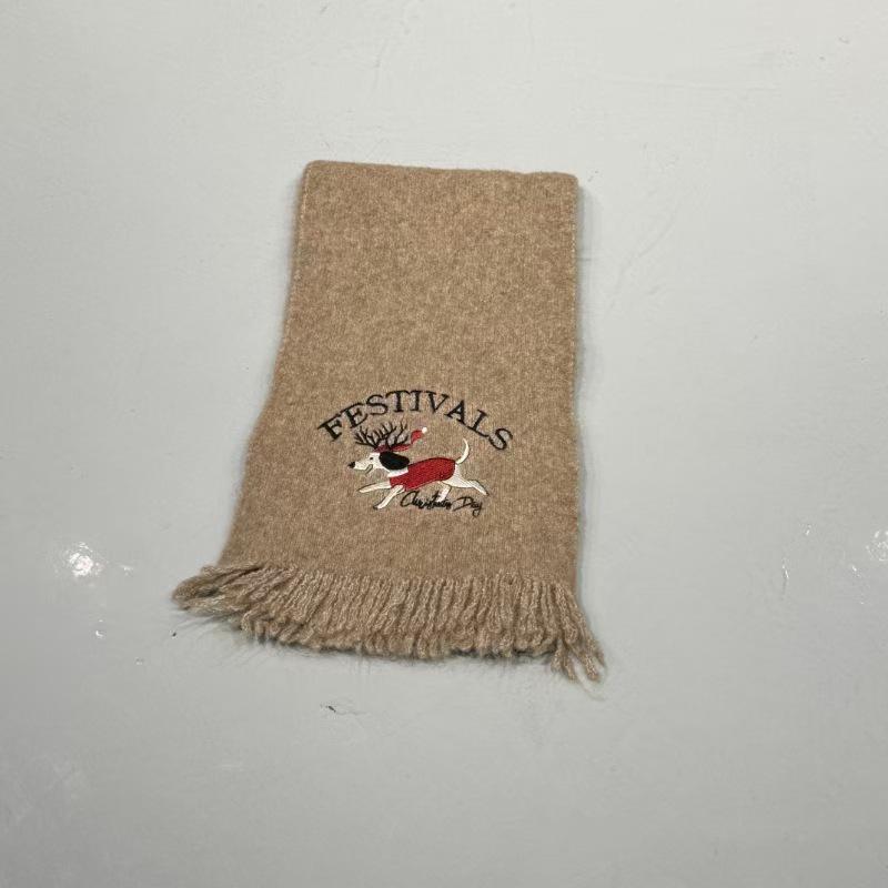 Women's High-End Knit Christmas Scarf – Thick, Warm, and Versatile for Autumn and Winter