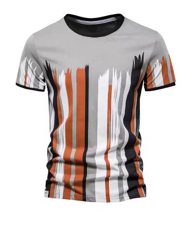 2024 New Fashion Printed Men's T-Shirt Round Neck Short Sleeve Sportswear Casual Gym Top Men's Women's