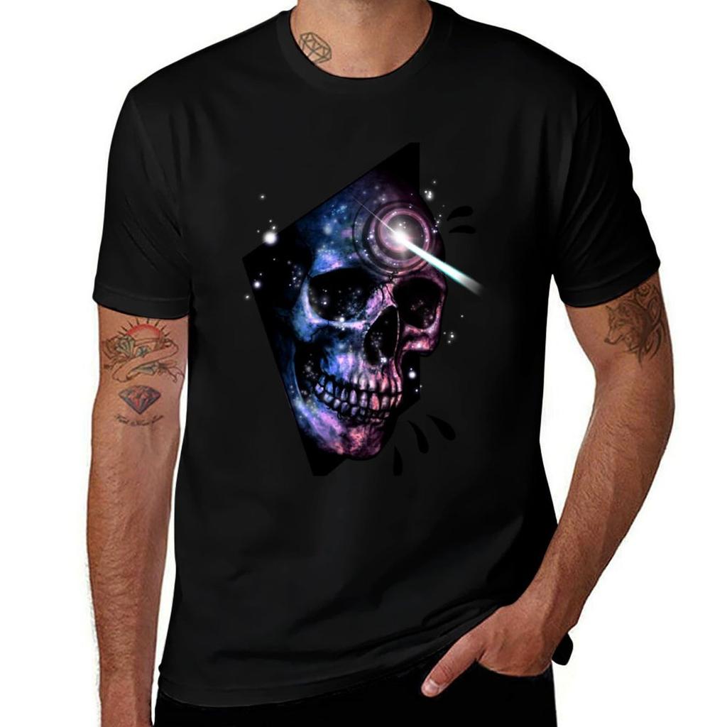 Laser Skull TShirt Plus Size Solid Color TShirt