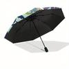 1pc Hello Kitty,Coloring Book Automatic Umbrella-Foldable, Durable 8-Bone Design, Compact and Stylish, Great for Camping, Halloween, Christm