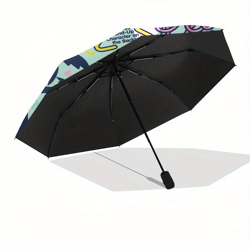 1pc Hello Kitty,Coloring Book Automatic Umbrella-Foldable, Durable 8-Bone Design, Compact and Stylish, Great for Camping, Halloween, Christm