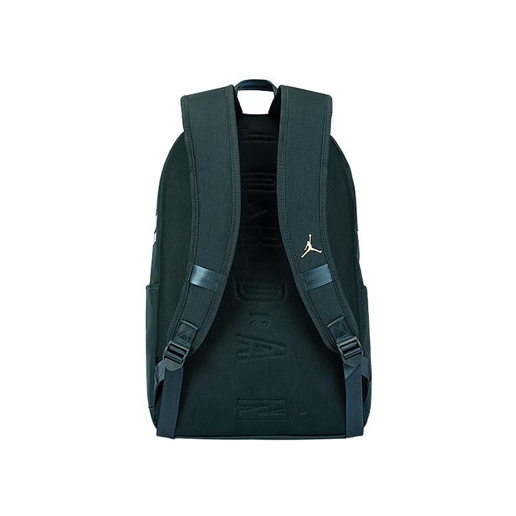 Jordan Gold Logo Velcro Badge Random Stick Series Polyester Backpack Unisex Backpack JD2623161GS-001