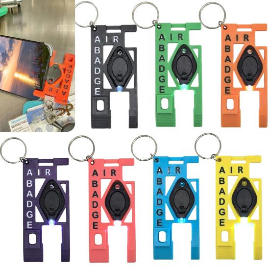 

Oxygen Tank Wrench with Phone Holder 5-in-1 Multifunctional Oxygen Hose Wrench Portable Oxygen Tank Key with Light EET Wedge Keychain Attachment фіолетовий