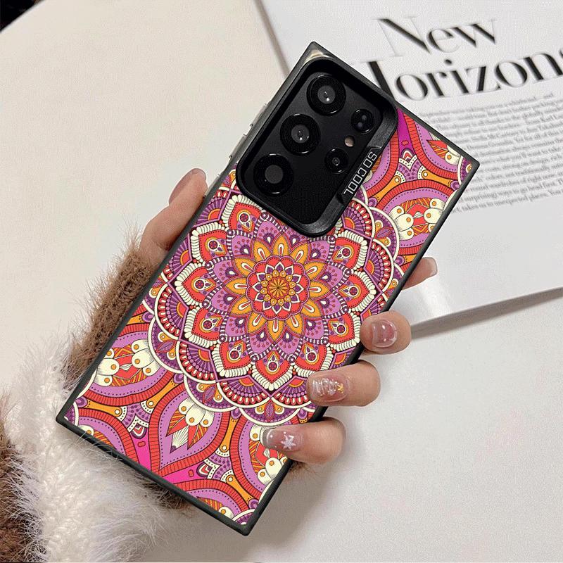Mandala Style Pattern Shockproof Phone Case for Samsung Galaxy S26 Edge S25 Ultra S24 FE S23 Plus S21 Cover Anti Fall Fundas