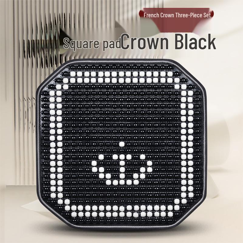 Sommer Bilseteputesett - Pustende, Ventilert, Design med treperler, 3 deler for komfortabel kjøring