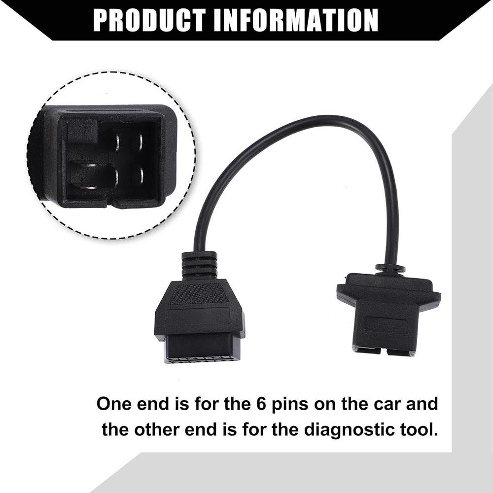 6pinový adaptérový kabel OBD1 na OBD2 pro Chrysler Jeep Dodge Diagnostický opravný nástroj