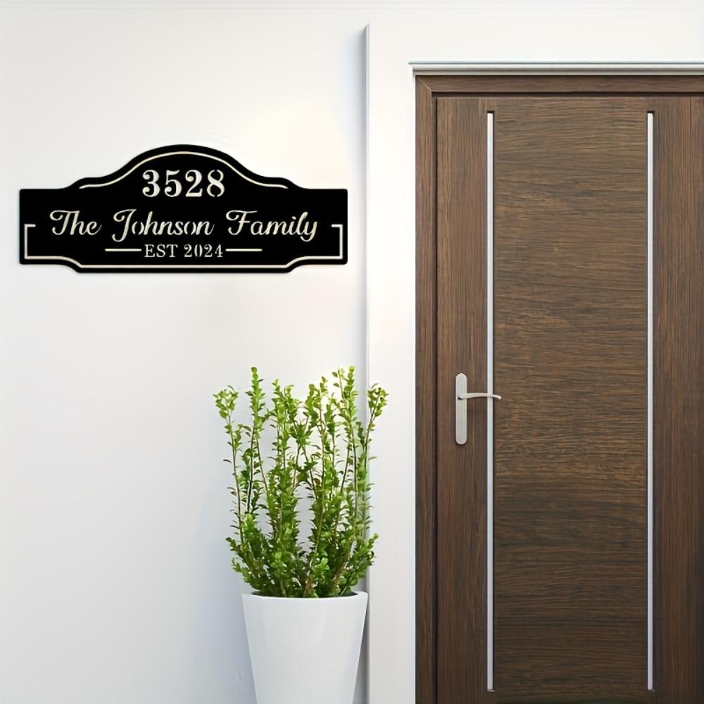 Exclusive Handmade Custom Metal Address Sign House Numbers Street Name Weatherproof Wall Mounted