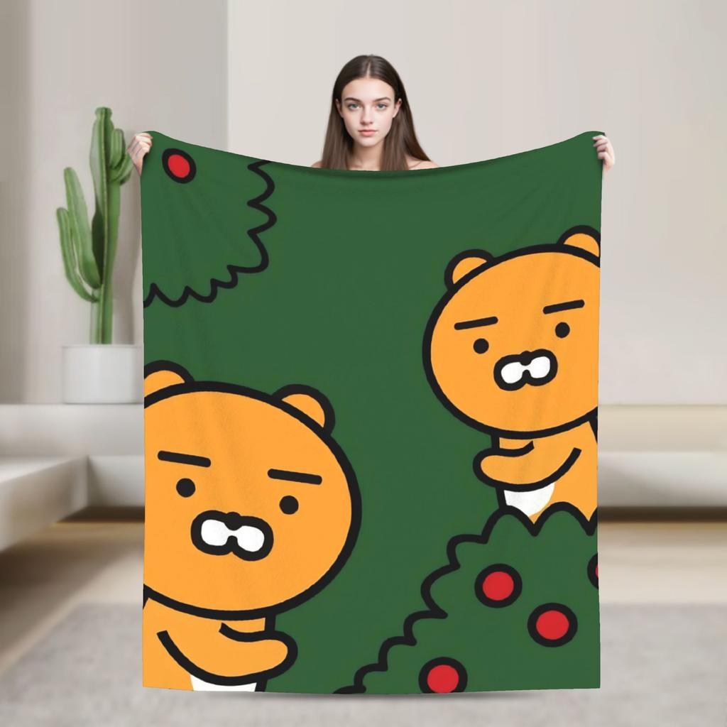 K-Kakaos F-Friends Plush Blanket Kids Flannel Throw Blanket For Couch Chair Soft Custom Quality Bedspread Gift Idea