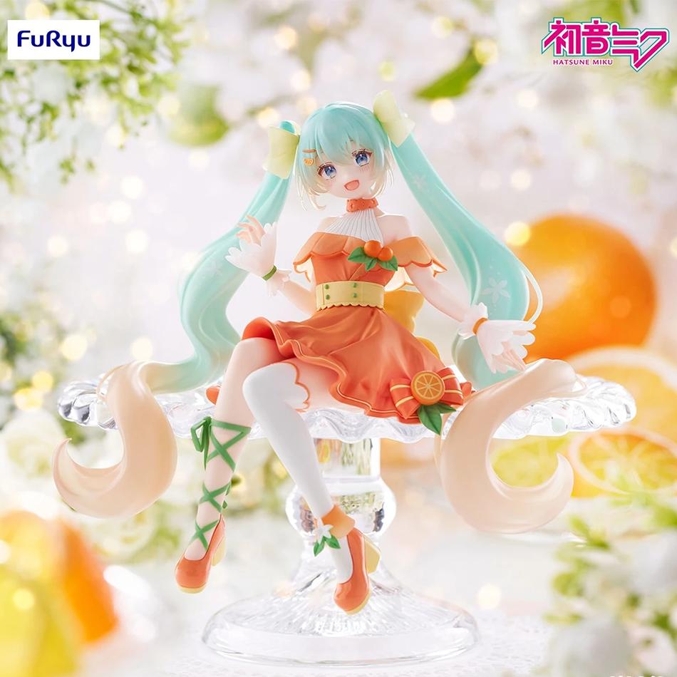 Anime Citrus Miku Hatsune Miku Handmade Noodle Stopper PVC Model Animation Peripheral Ornaments Birthday Gifts
