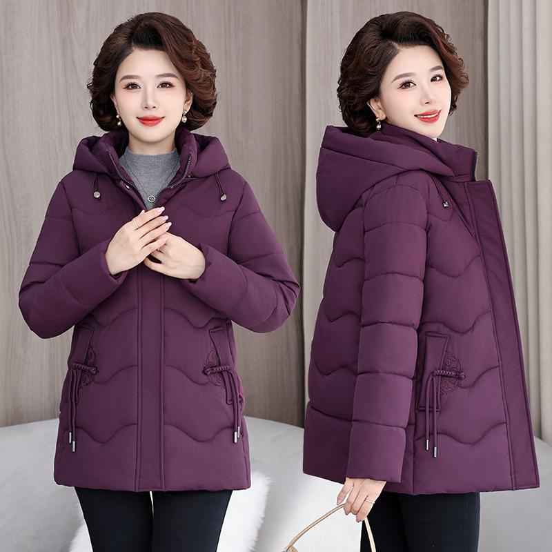Winter padded jacket 2025 winter new middle-aged and elderly women's autumn and winter cotton jacket short plus-size padded jacket