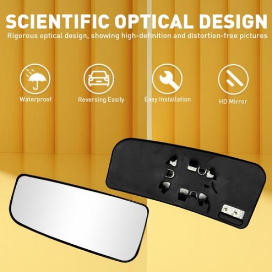 For 2015- F150 F250 F350 F450 F550 Mirror Tow Glass Lower Heated Driver EOA