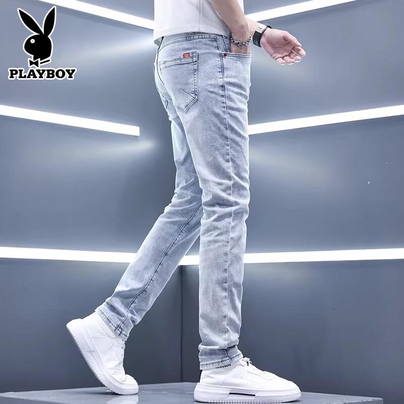 Мужские летние зауженные джинсы Playboy 34