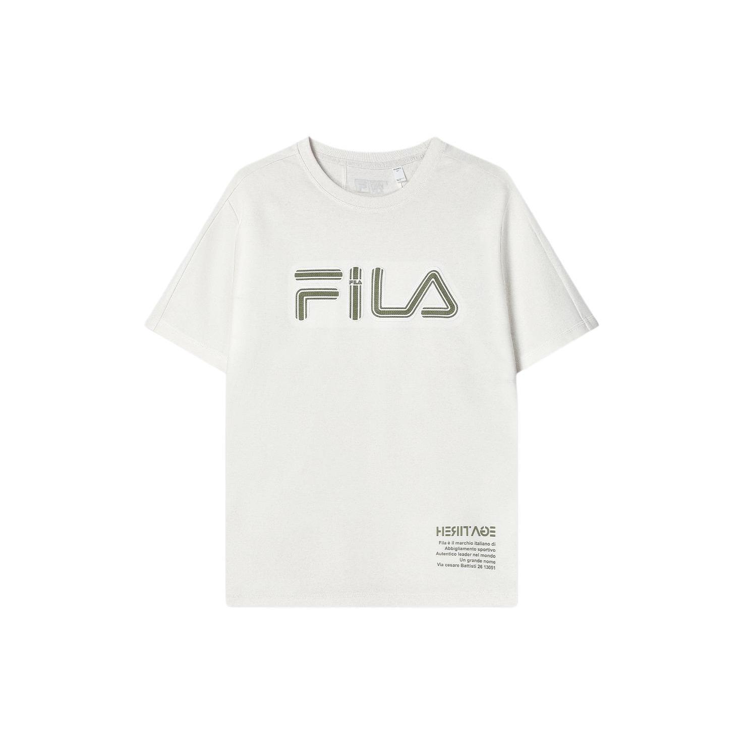 FILA T Shirt Men s White Sand Gray F11M418103F-GY 2XL
