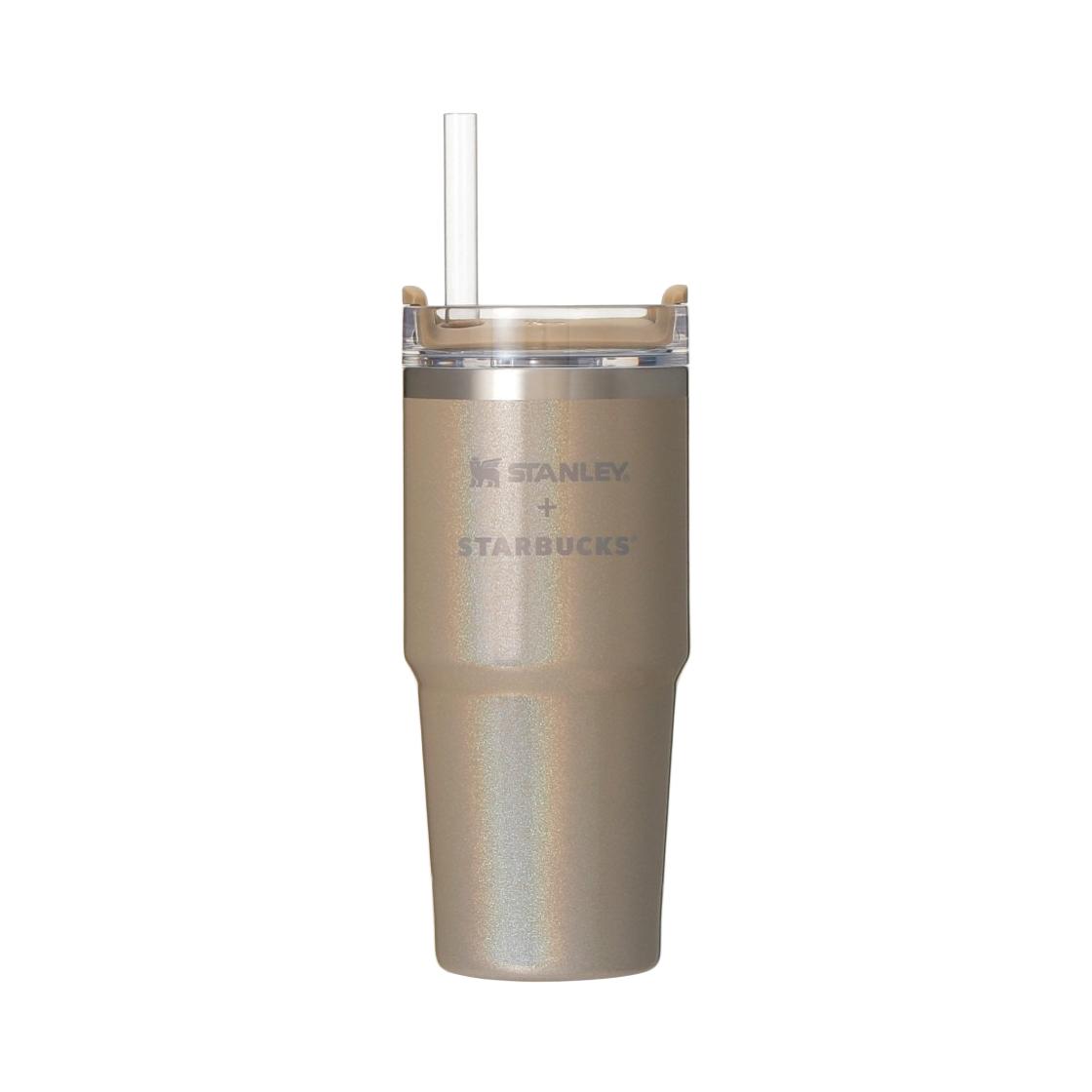 Starbucks 3Way Stainless Steel Tumbler Stanley Champagne Gold 414ml ONE SIZE