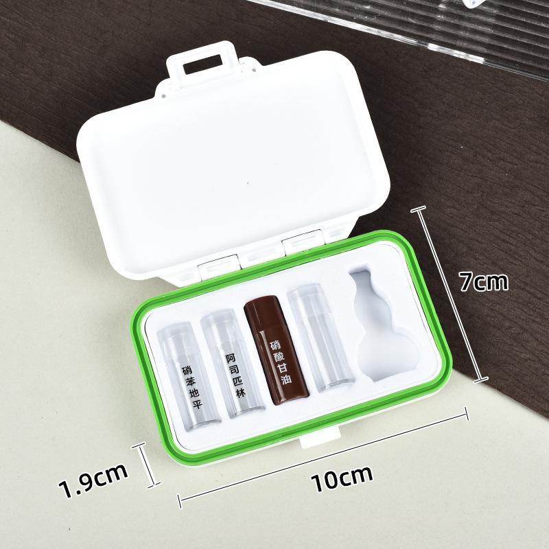 Durable 5 Grids Pill Box Foldable Large Capacity Pill Dispenser With Braille Sealing Medicine Holder 1/2PCS