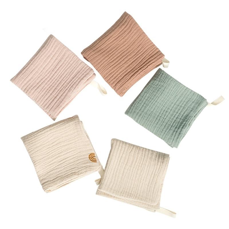 5pcs/set Towel Baby Facecloth Baby Bath Towel Handkerchief Cotton Burp Cloth Soft Absorbent Gauze