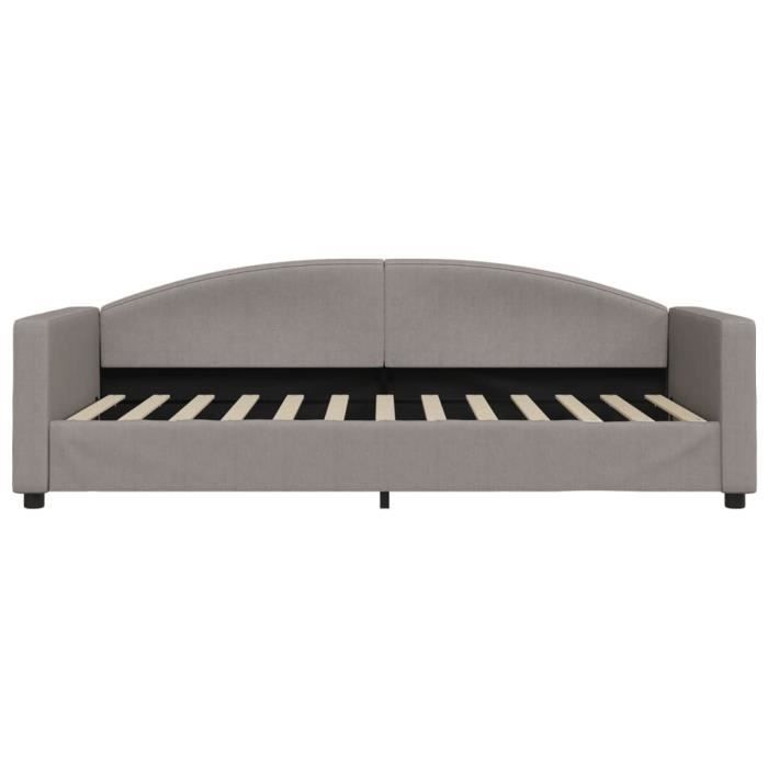 VidaXL Lit de repos taupe 90x200 cm tissu 354114