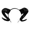 Dunkles Halloween Succubus Dämonen Kopfschmuck: Ziegen- & Kuhhorn Cosplay Stirnband
