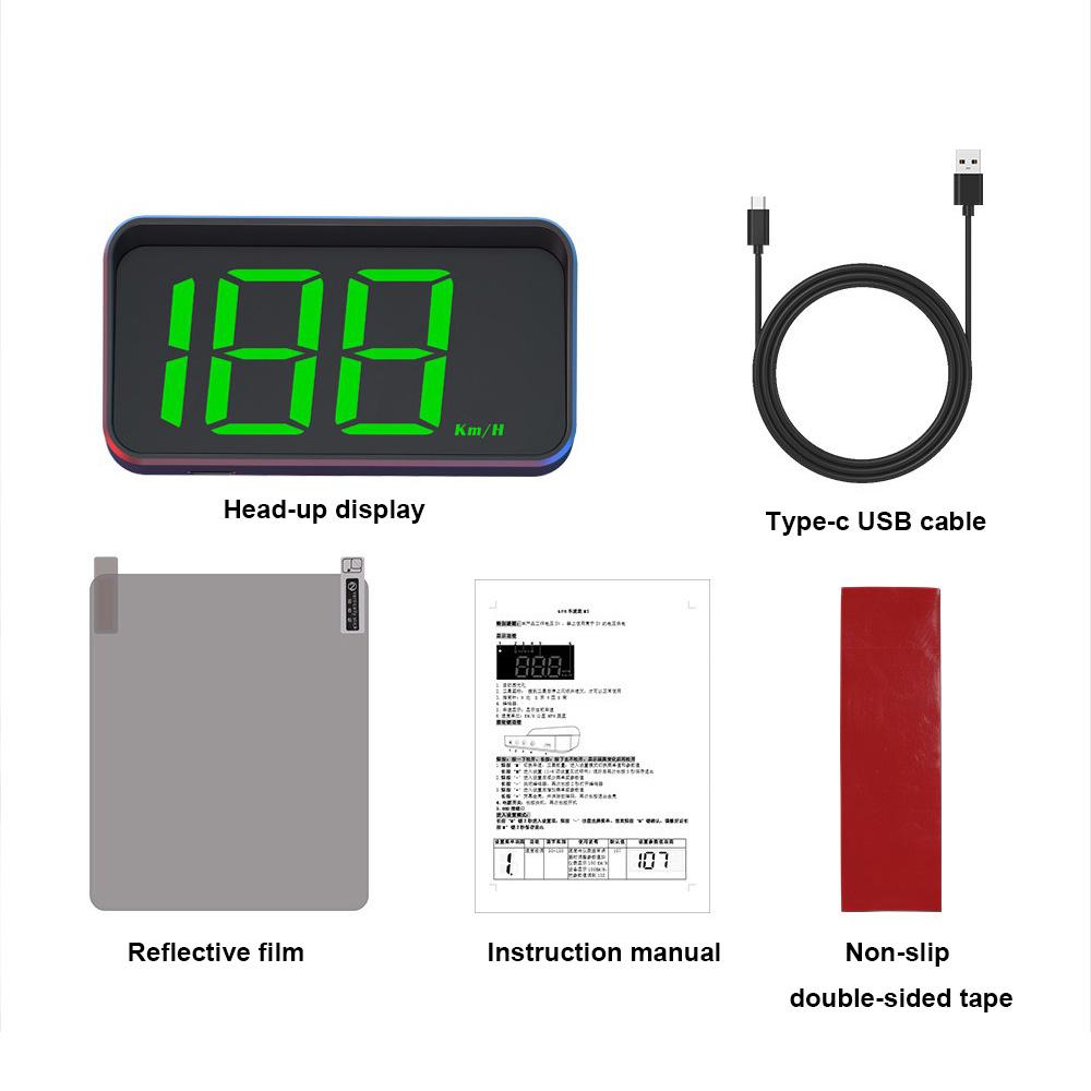 

Универсальный автомобильный HUD Head-Up Display Цифровой спидометр GPS HD Проектор для лобового стекла КМ/Ч Скорость Сигнализаторы Инструменты для транспортных средств Грузовик