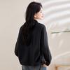 Leather jacket women's short spring and autumn new loose fashion stand-up collar jacket jacket small casual motorcycle clothes