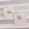 Korean Style Copper Inlaid Zirconia Summer Brooch Cardigan Collar Pin