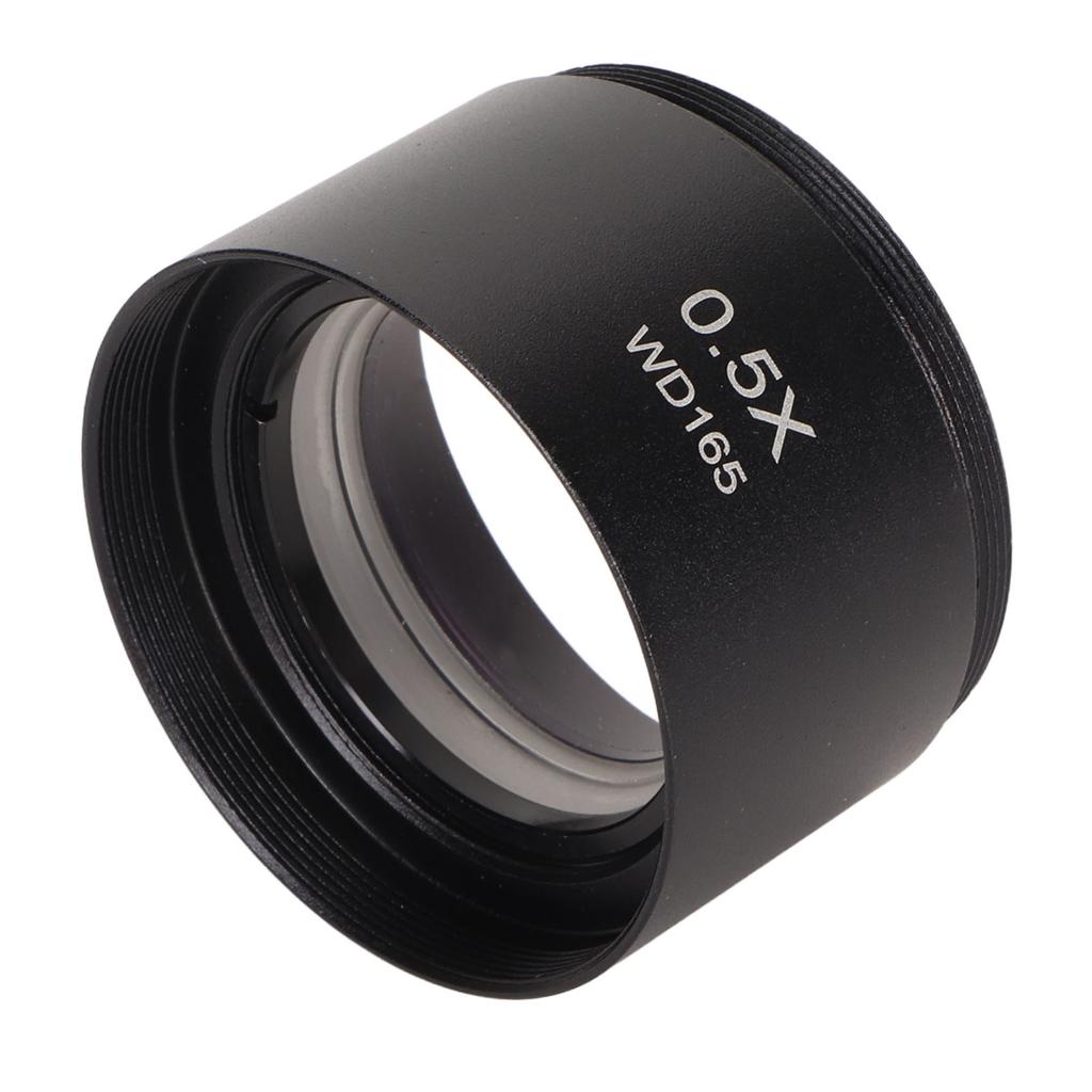 Stereo Microscope Objective Lens 0.5X Zoom HD Large View Auxiliary Objective Lens for Demagnifying Telescope D35mm
